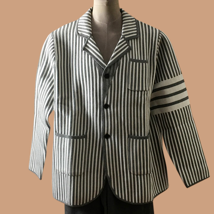 Strap   Gray - トムブラウンユニセックス ストラップ Vネック カーディガン  Size グレー