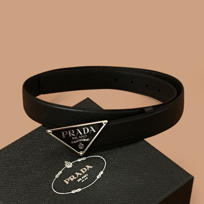 Prada  - プラダレディースレザーベルト,PRABT0044,ブラック