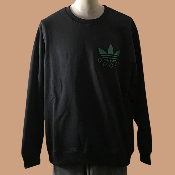 グッチ メンズ カジュアル ブラック スウェット -Gray 