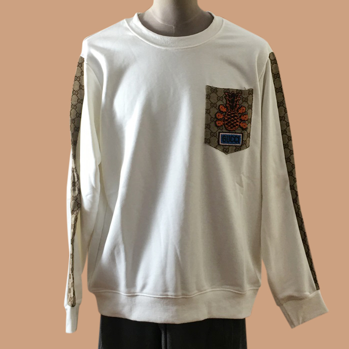 グッチ メンズ カジュアル アイボリー スウェット - Ivory  - Guc05166x