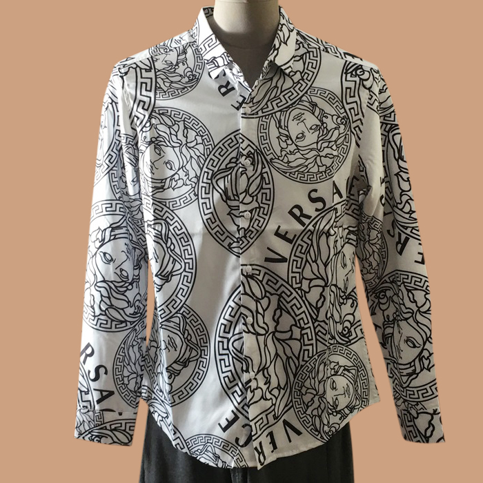 ヴェルサーチメンズ LOGO シャツSize(m - 3xl) ホワイト