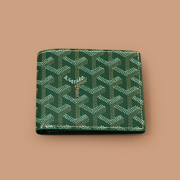 2019  PVC - ゴヤールユニセックス PVC 二つ折り財布 GYW0021,グリーン