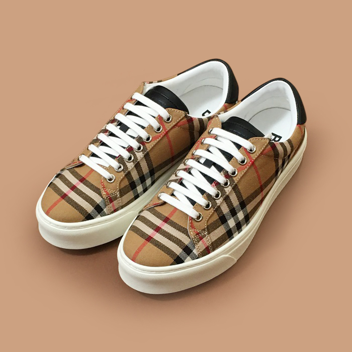 バーバリー メンズ トレンディ キャメル スニーカー - Camel 