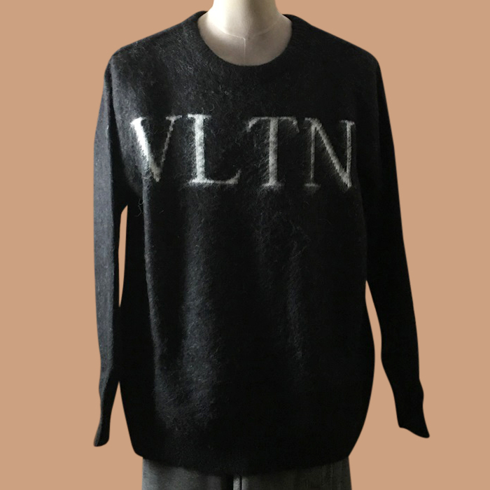 ヴァレンティノ メンズ クルーネック ブラック ニット - Knit - val0303x