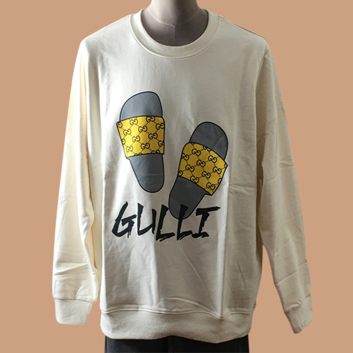 グッチ メンズ ベーシック アイボリー スウェット -Ivory 