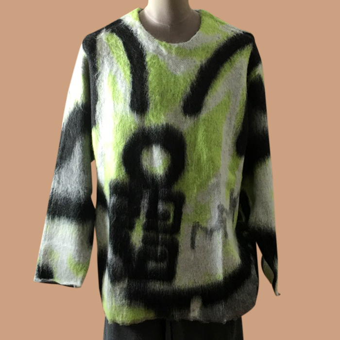 ジバンシィ メンズ モダン クルーネック グリーン ニット - Green Knits - giv0852x