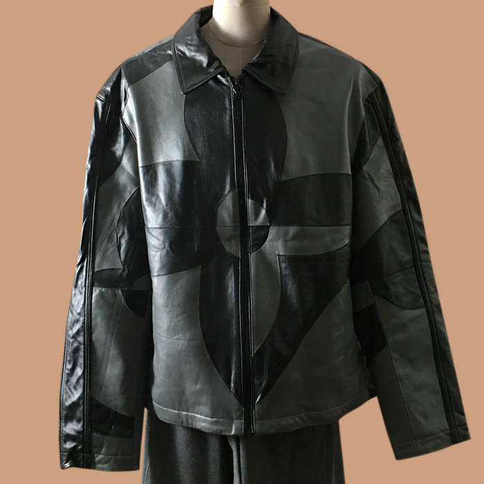 ルイヴィトン メンズ ブラック レザージャケット - - lou05177x