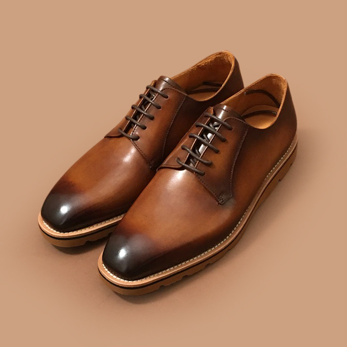 ベルルッティ メンズ クラシック キャメル オックスフォード - Camel Oxford - ber0119x