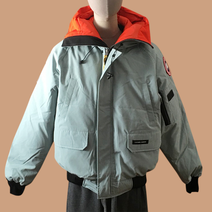 anada goosePatch LogoGoose  Parka Gray - カナダグースメンズ パッチ LOGO カジュアル グースダウン パディング パーカー Can0385x Size(s - 2xl) グレー