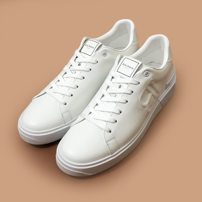 バルマン メンズ トレンディ ホワイト スニーカー - White 