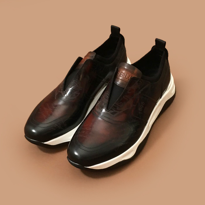   - ベルルッティメンズレザースニーカーBERTS0160,ブラウン