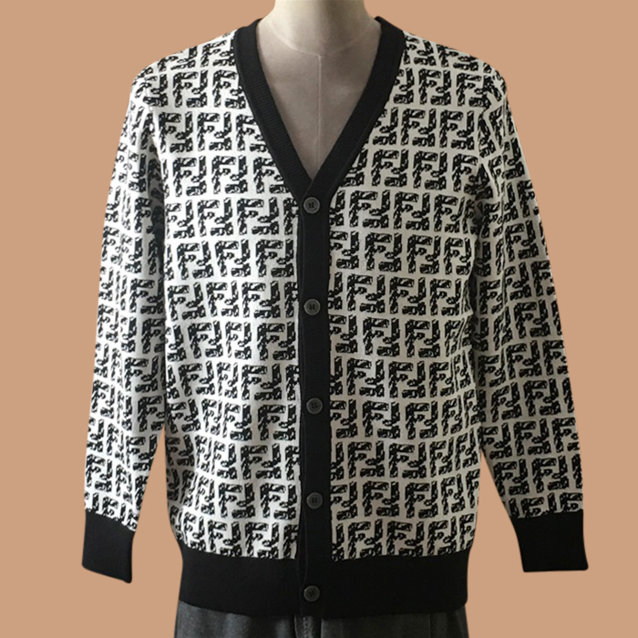 フェンディメンズ トレンディ Vネック カーディガン Fen01076x ブラック