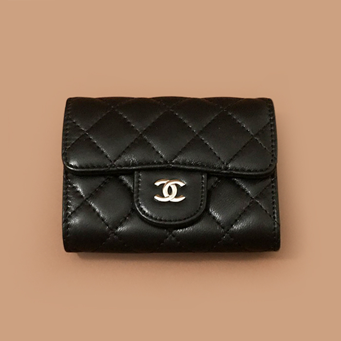 シャネル2019 レディース コイン / カードパース ,10.5cm.ブラック