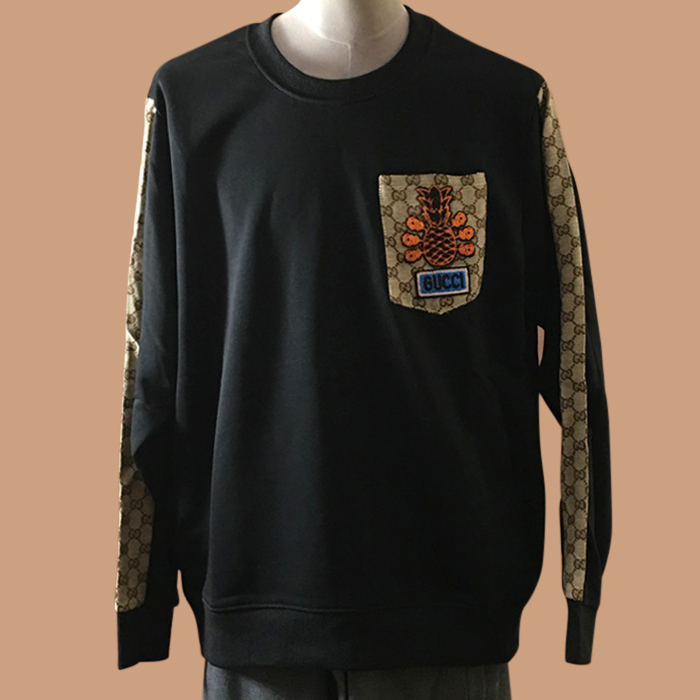 グッチ メンズ カジュアル ブラック スウェット -  - Guc05167x
