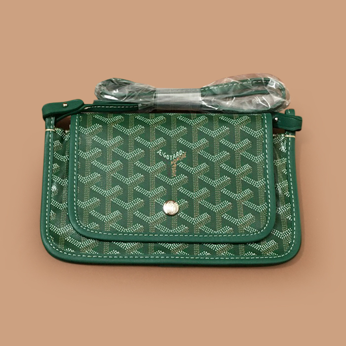 ゴヤールPVC プルメ ミニ  クロスバッグ,GYB0155,19cm,グリーン