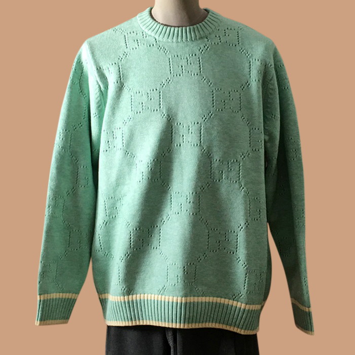 グッチ メンズ グリーン クルーネック ニット - Green Knits