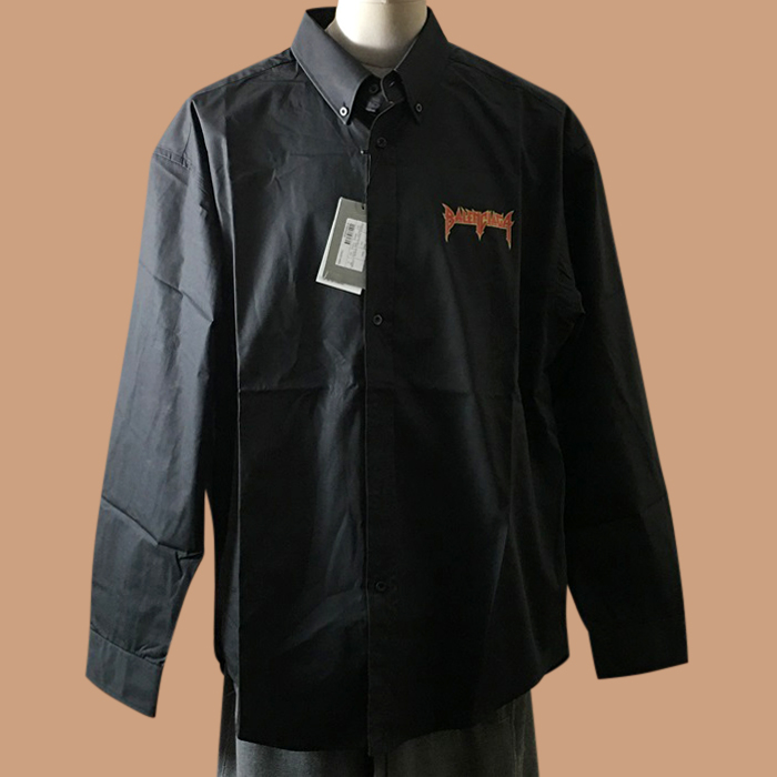 バレンシアガ トレンディ メンズ ブラック シャツ -  - bal01675x