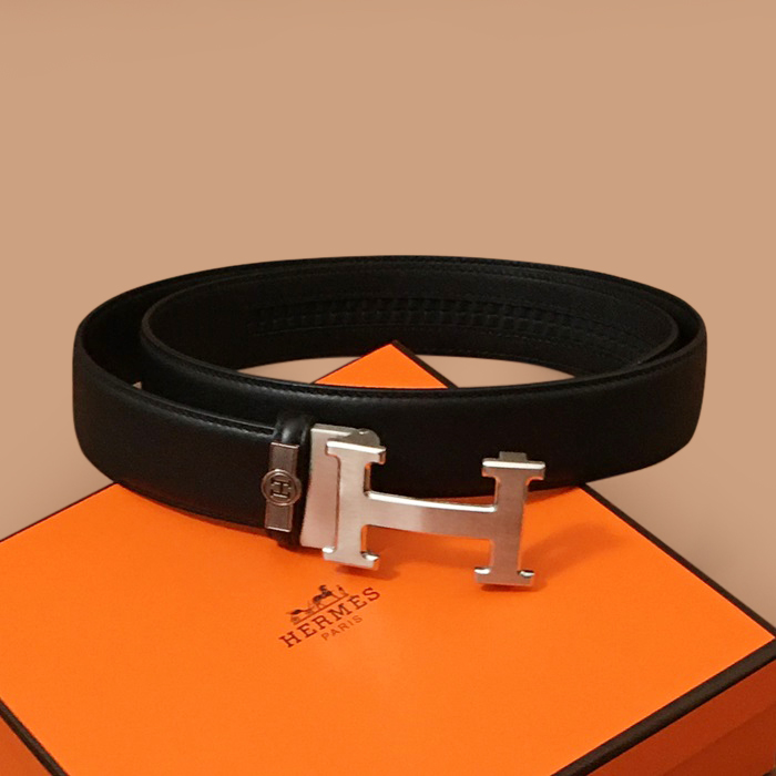 エルメス メンズ レザー コンスタンス ベルト (ブラック)