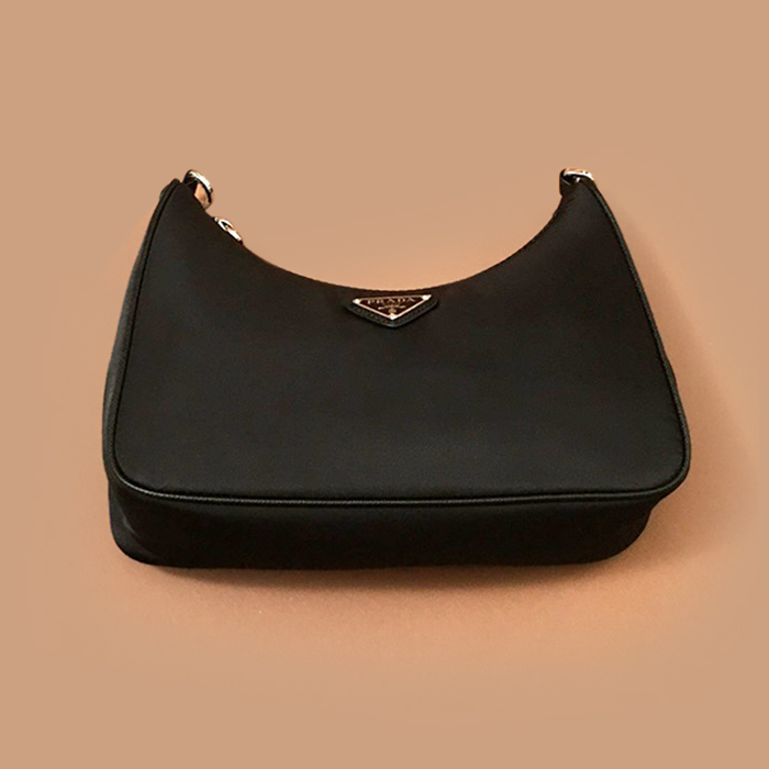 プラダ レディース ブラック ショルダーバッグ - 