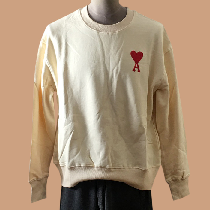 Ami LogoMan-to-man - アーミー2021 メンズ LOGO コットン スウェット Ami0221x Size(s - xl) ベージュ