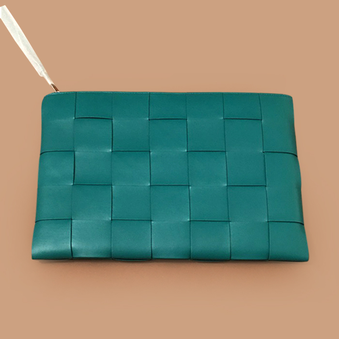 ボッテガ ヴェネタ メンズ クラシック ブルー クラッチバッグ - Green