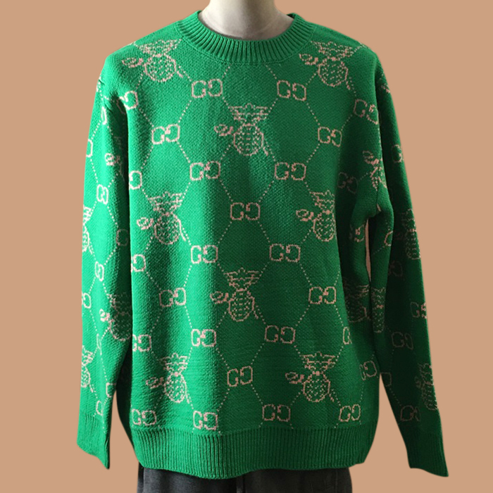 グッチ メンズ グリーン クルーネック ニット - Green Knits - guc05120x