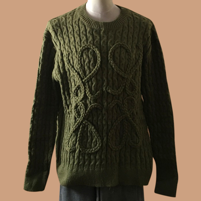 ロエベ メンズ グリーン クルーネック セーター - Green  - loe0650x