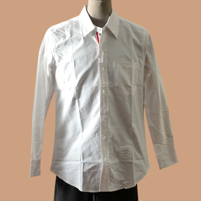 トムブラウン クラシック メンズ ホワイト シャツ - White 