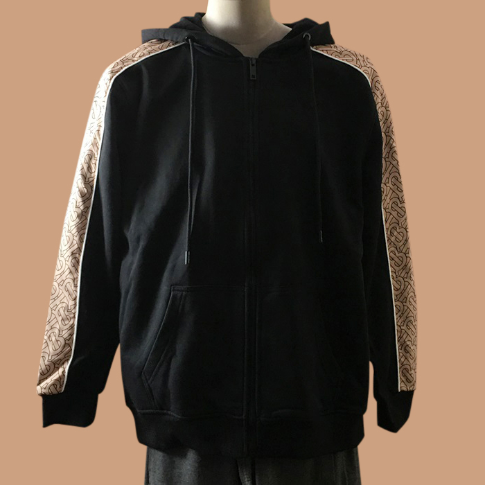 バーバリー メンズ クラシック ブラック フーディーTシャツ -  - bur04523x