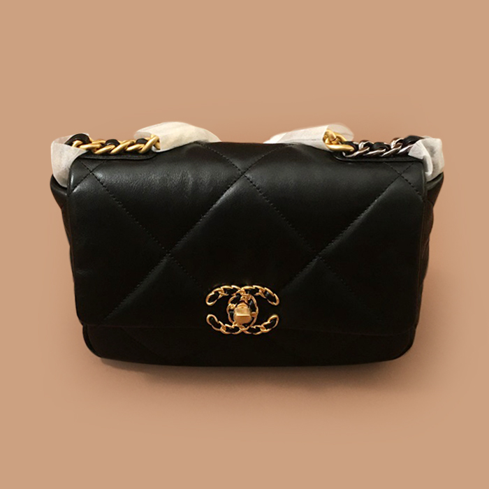 シャネルレディース ブラック 19バッグch19x