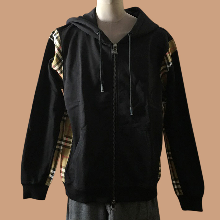 バーバリー メンズ クラシック ブラック フーディーTシャツ -  - bur04522x