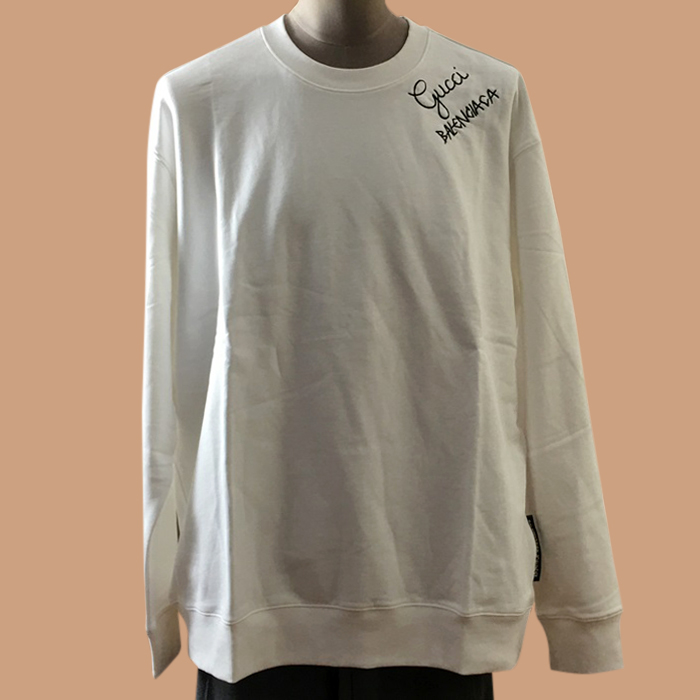 グッチ メンズ カジュアル ホワイト スウェット -White 