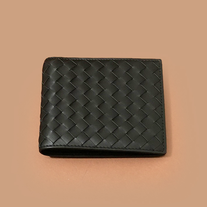 2019 - ボッテガヴェネタ ユニセックス 二つ折り財布 110915-BVW0114.ブラック
