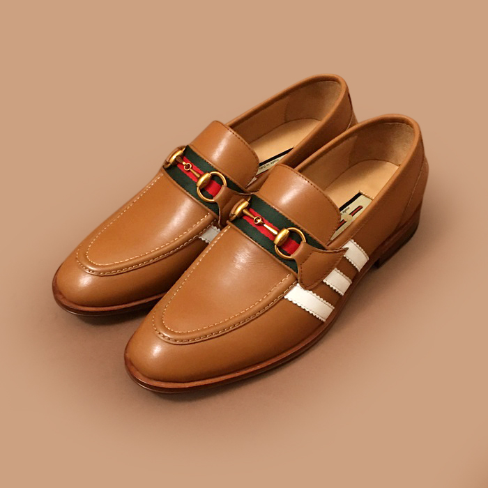 グッチメンズレザーオックスフォードGUCS1274,キャメル