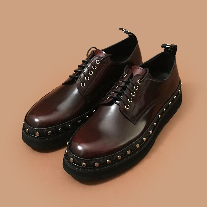  ルイヴィトンメンズ ブラック스レザースニーカーLOUS1725,レッド