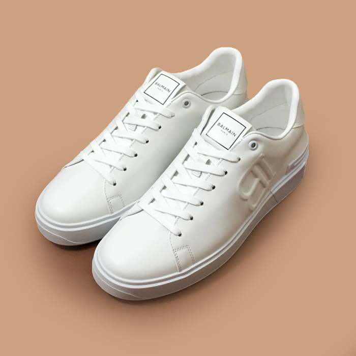 バルマン メンズ トレンディ ホワイト スニーカー - White  - bam0166x