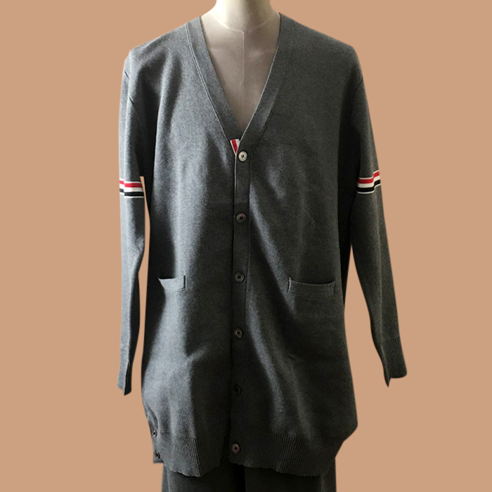 Strap   - トムブラウンレディース ストラップ Vネック カーディガン Thom01066x.Size(Free).グレー
