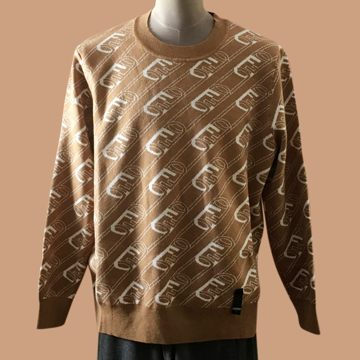 フェンディ メンズ トレンディ キャメル ニット - Camel  - fen01295x