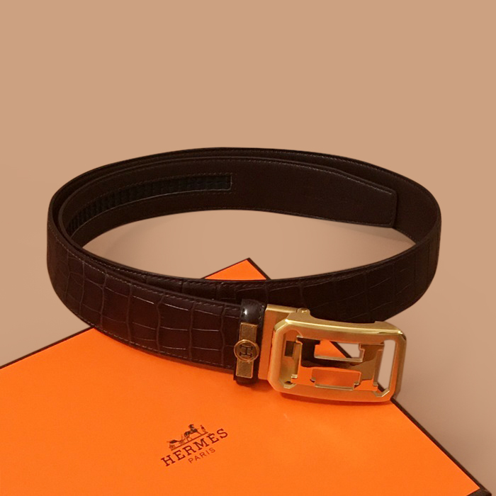   Belt,3.2cm - エルメスメンズレザーベルト,3.2cm,ブラック