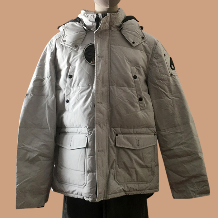 Moose KnuckleGoose  - ムースナックルズメンズ LOGO グースダウン パディング(xs - 2xl).ホワイト