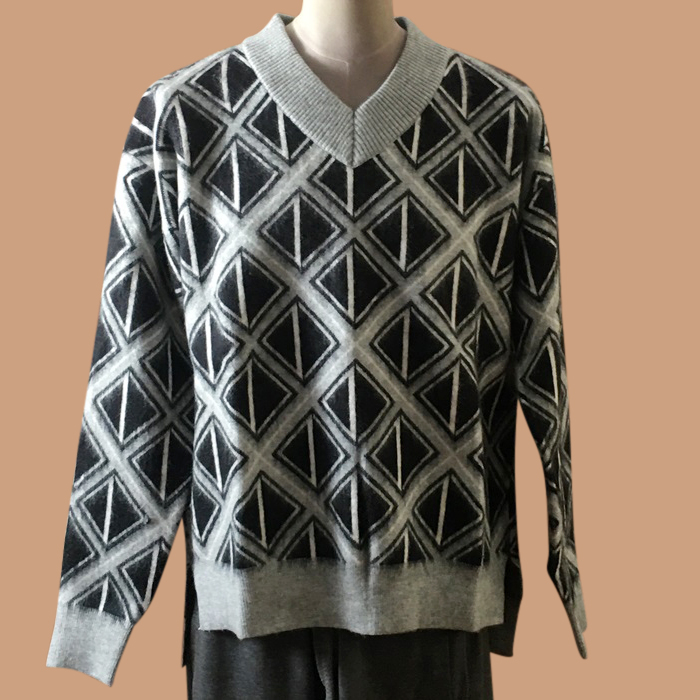 ディオール メンズ クルーネック グレー セーター -  Gray  - dio02149x