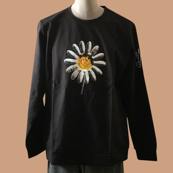 Logo - モンクレール  メンズ LOGO カジュアル コットン 長袖Tシャツ Sizeブラック