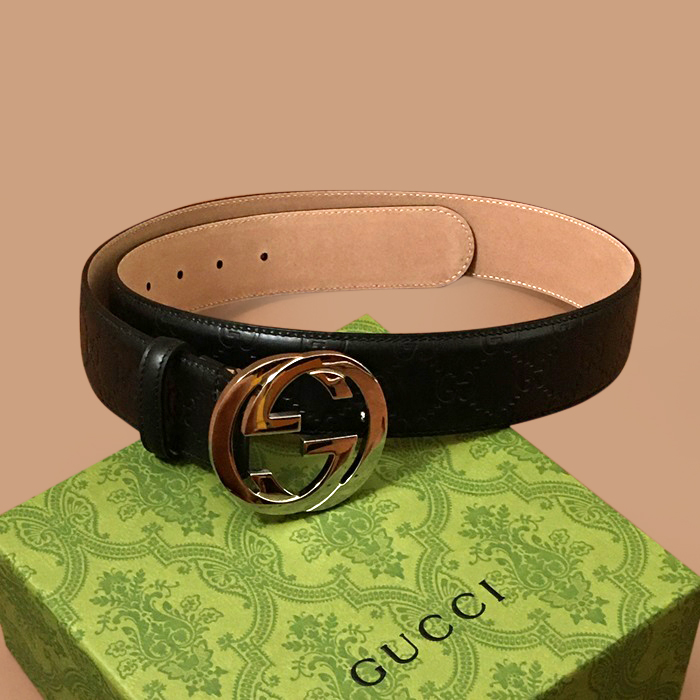 グッチ メンズ モダン ブラック ベルト -Belts