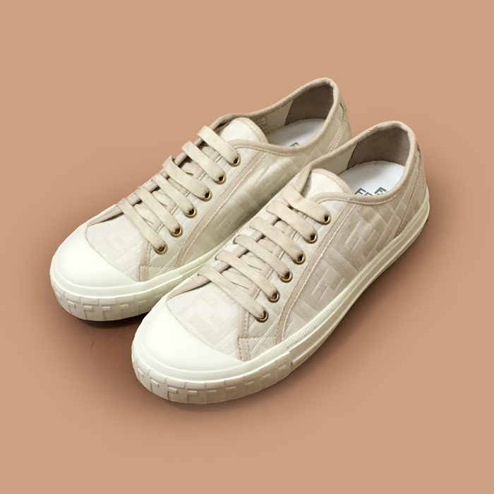 フェンディ ユニセックス Domino ベージュ スニーカー - - fen01278x