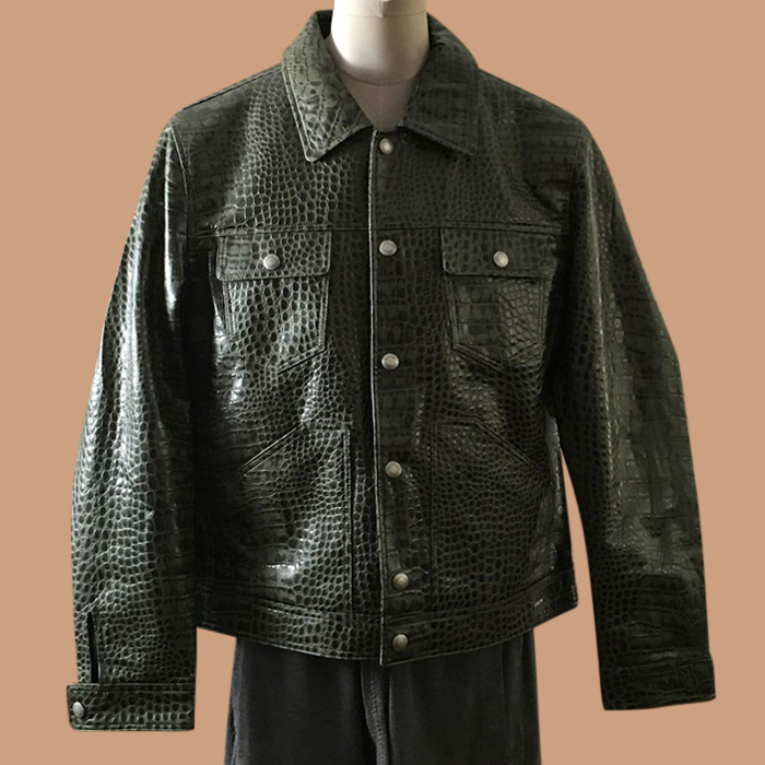 トムフォード メンズ グリーン レザージャケット - Tomford - tof0028x