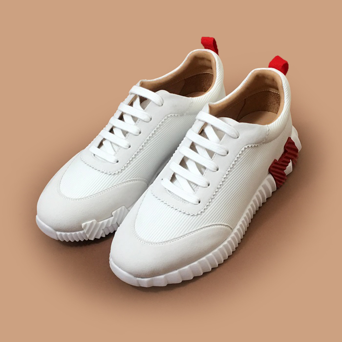 エルメス メンズ クラシック ホワイト スニーカー - White  - her0815x