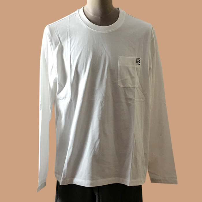 ロエベ メンズ クラシック ホワイト スウェット - White  - loe0657x