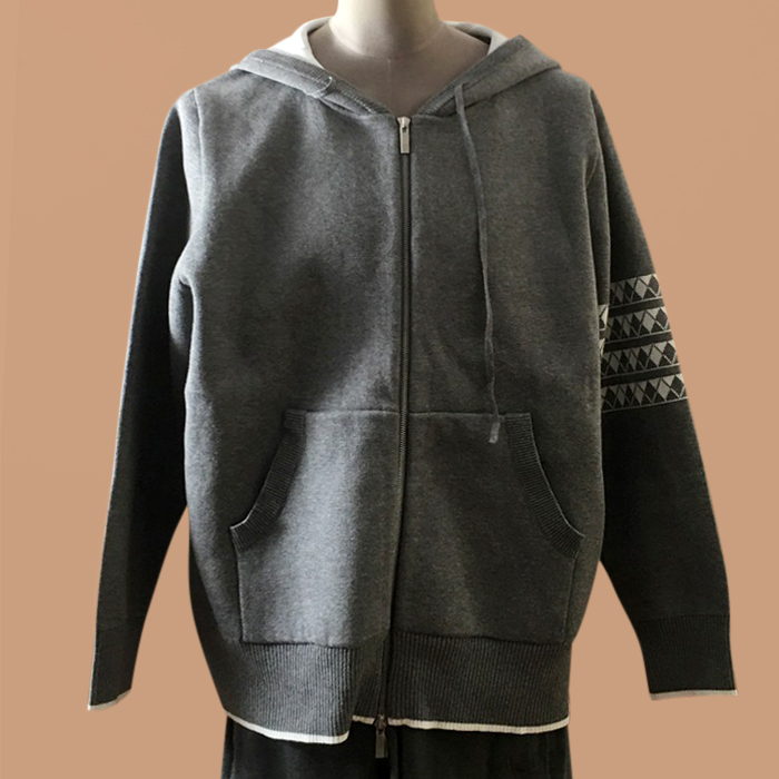 トムブラウン メンズ  ジップアップ フーディーTシャツ - ThomBrowne  