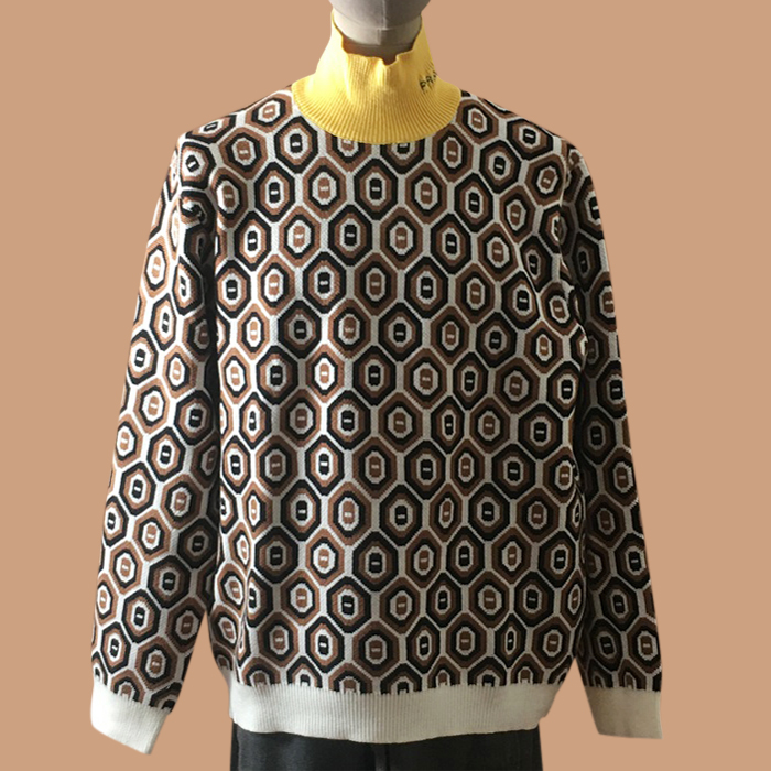プラダ レディース ブラウン タートルネック ニット -  Brown Knits - pr15x
