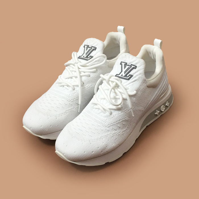 ルイヴィトン メンズ トレンディ ホワイト スニーカー - White 